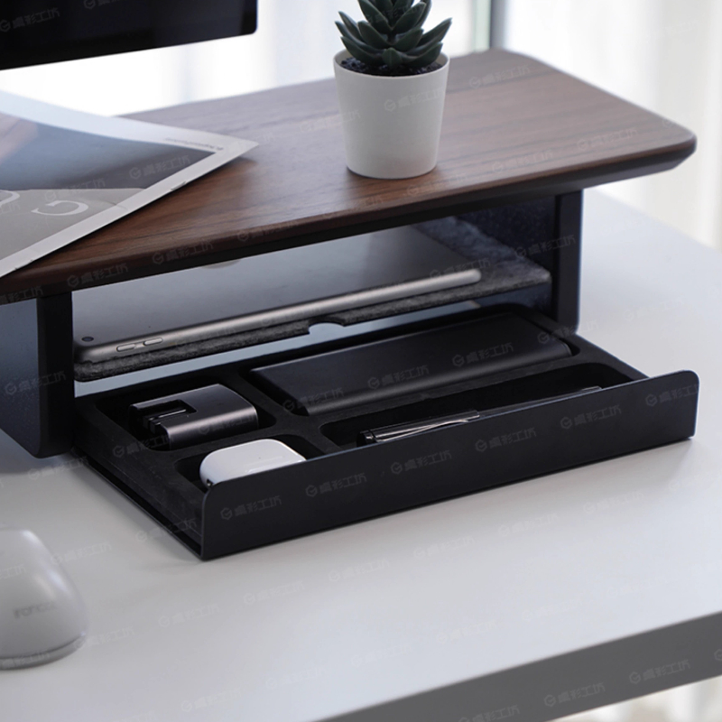 Desk Setup Computer - 모니터 스탠드 라이저 수납 서랍 사무실