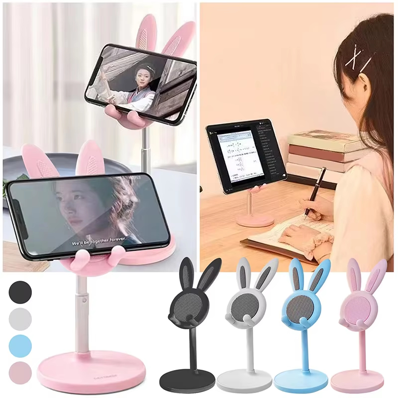 Desk Setup Ipad - 귀여운 만화 토끼 모양 휴대폰 거치대,