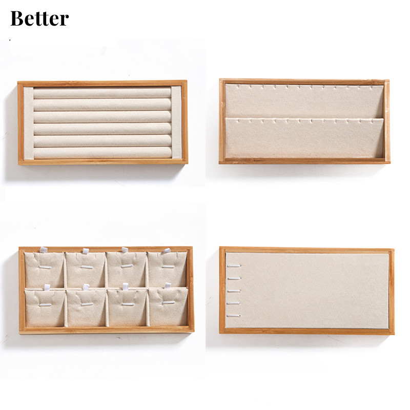 Drawer Organizer Bamboo - 대나무 베이지 쥬얼리 반지 디스플레이 홀더
