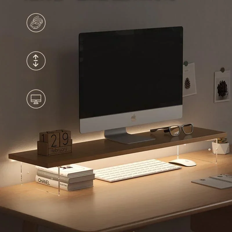L Shaped Desk Setup - 컴퓨터 모니터 낮은 테이블 사무실 데스크탑
