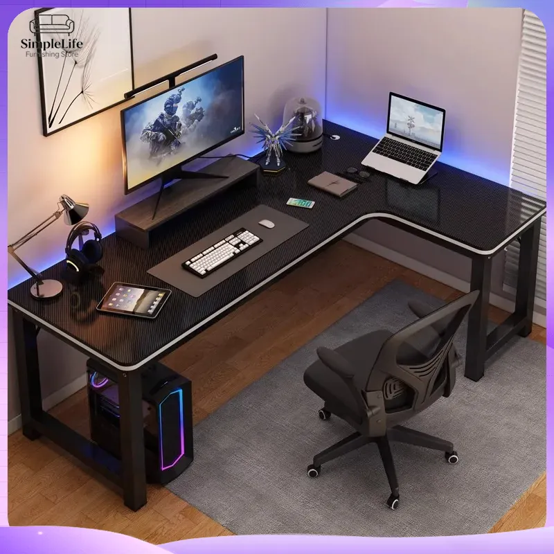 Desk Setup Dual Monitor - 코너 게이밍 책상 컴퓨터 책상 PC