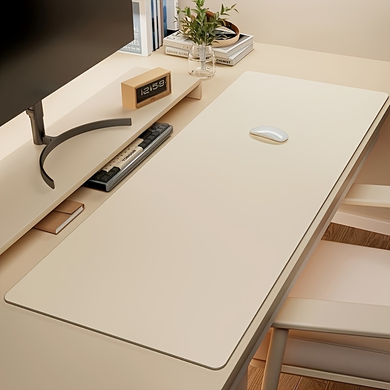 Desk Setup Clean - 1개 대형 인조 가죽 마우스 패드,