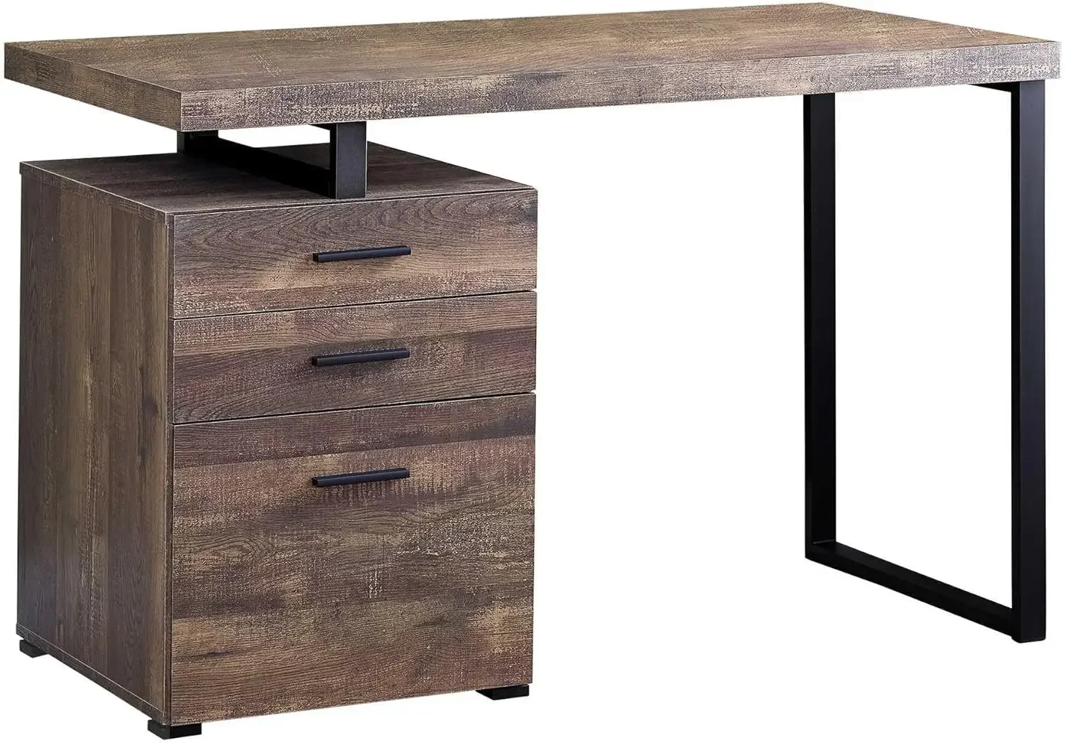 L Shaped Desk Setup - 파일 캐비닛이 있는 컴퓨터 책상 -