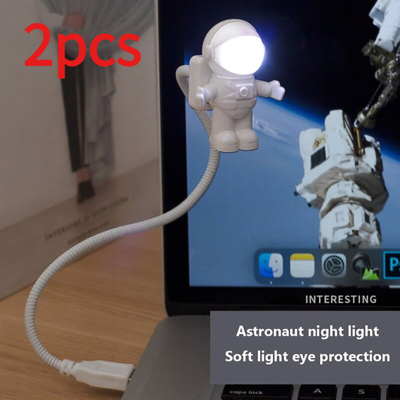 Led Desk Light Usb - 2개입 우주비행사 USB 무드등 음성 제어
