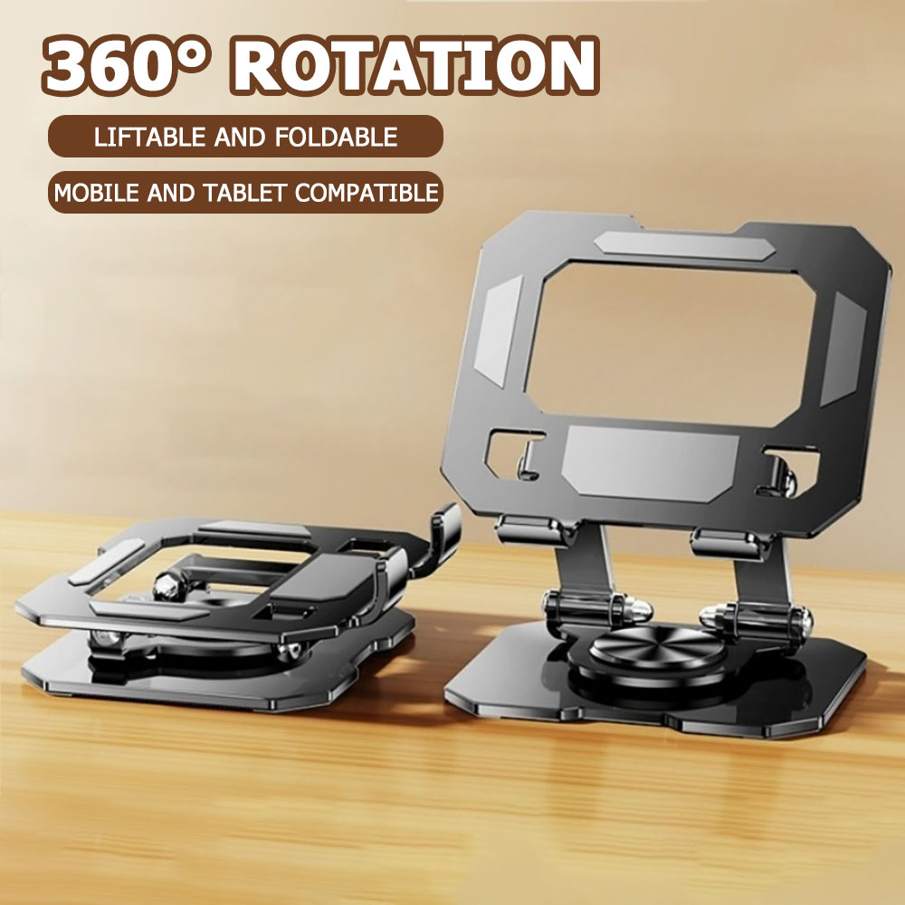 Desk Setup Essentials - 360도 회전 태블릿/폰 거치대, 조절 가능한