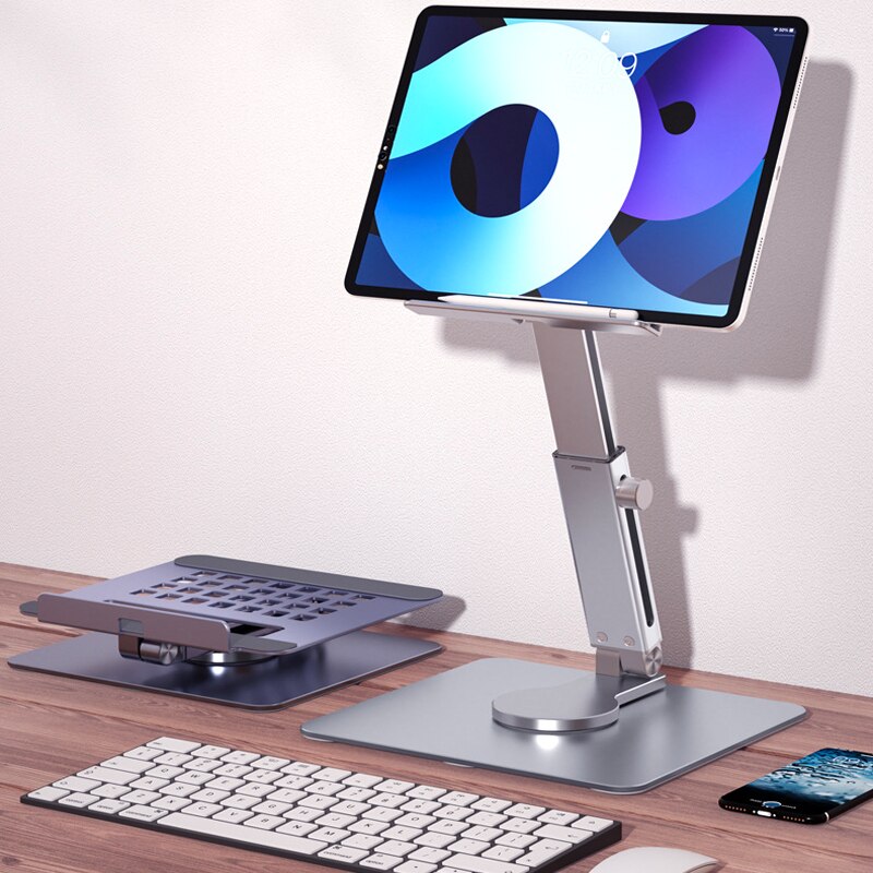 알루미늄 태블릿 스탠드 360 ° 회전 접이식 조절 가 - Desk Setup Ipad 리뷰 및 가격
