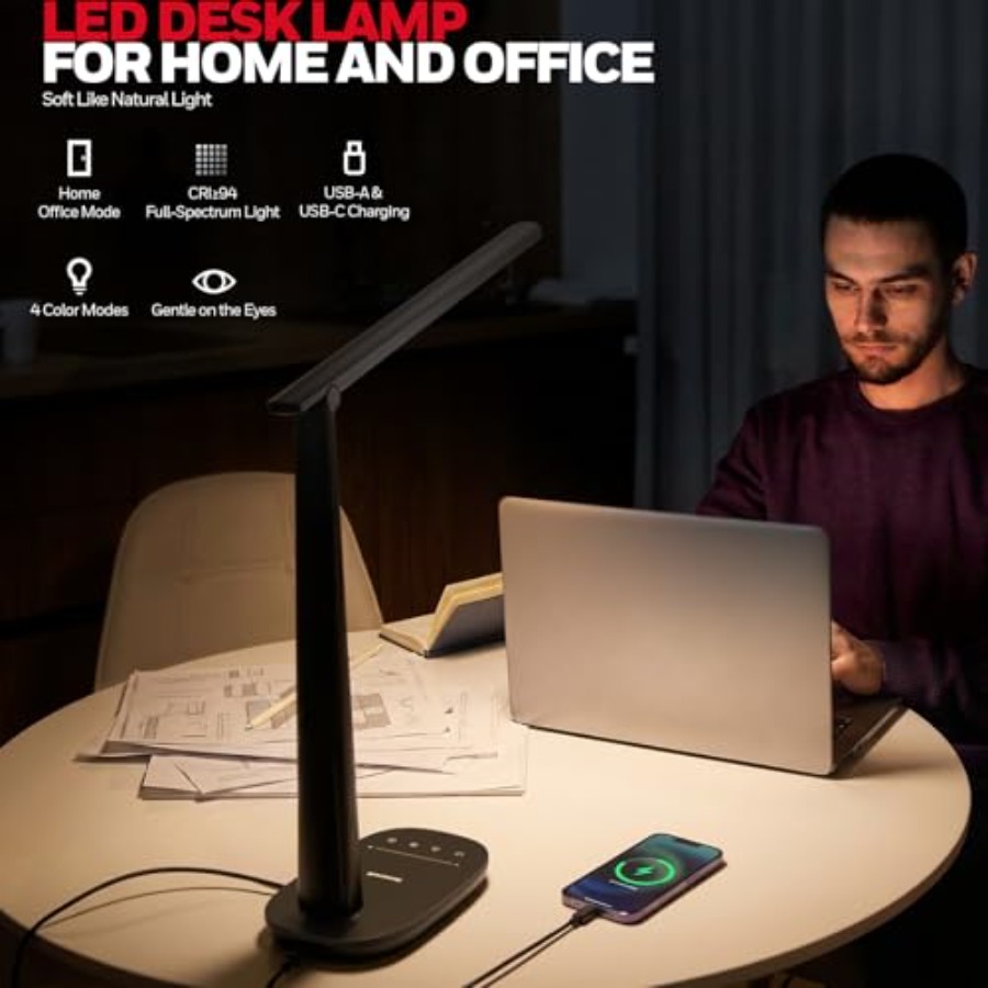 홈 오피스용 LED 데스크 램프, 눈 보호 기능이 있는 - Led Desk Light Usb 리뷰 및 가격
