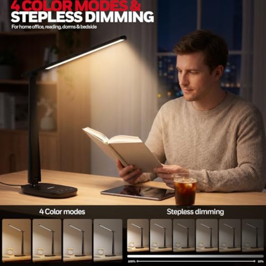 홈 오피스용 LED 데스크 램프, 눈 보호 기능이 있는 - Led Desk Light Usb 리뷰 및 가격