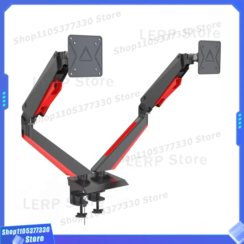 알루미늄 듀얼 모니터 암 15~27인치 가스 스프링 데 - Desk Setup Dual Monitor 리뷰 및 가격