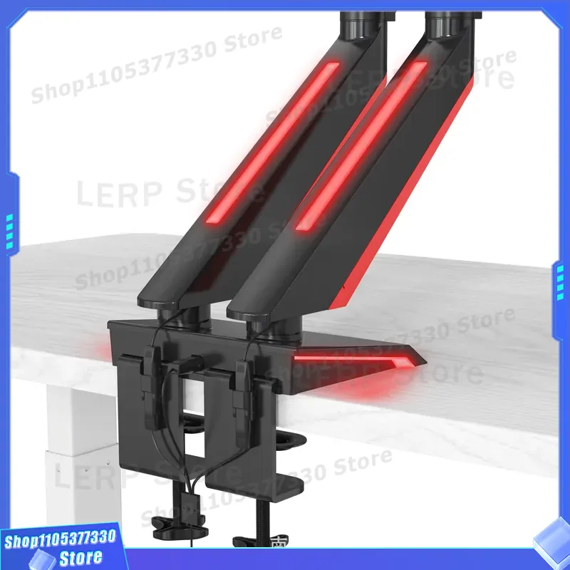 알루미늄 듀얼 모니터 암 15~27인치 가스 스프링 데 - Desk Setup Dual Monitor 리뷰 및 가격