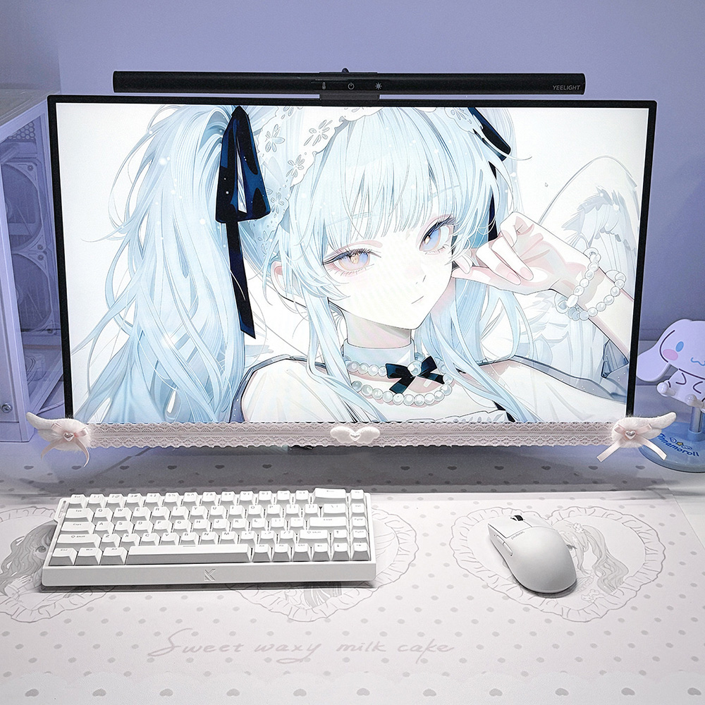 새로운 화면 장식 화이트 레이스 모니터 트림과 플러시  - Desk Setup Computer 리뷰 및 가격