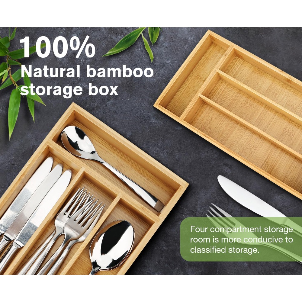 튼튼한 대나무 서랍 정리 트레이 미끄럼 방지 누수 방지 - Drawer Organizer Bamboo 리뷰 및 가격
