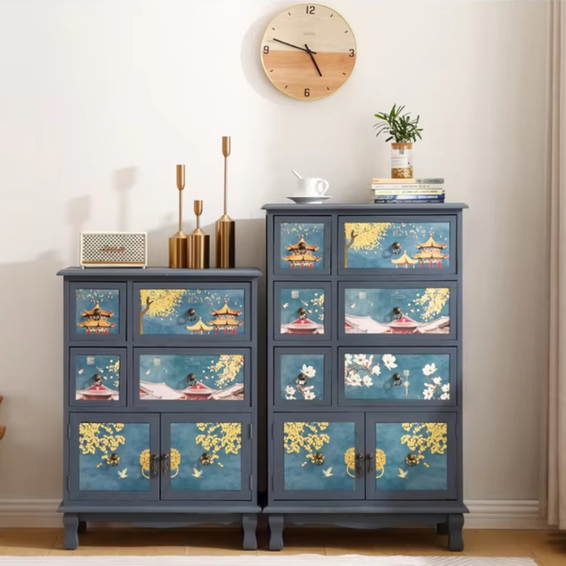 단단한 목재 보관 캐비닛, 다층 레트로 거실 침대 옆  - Drawer Organizer Bamboo 리뷰 및 가격