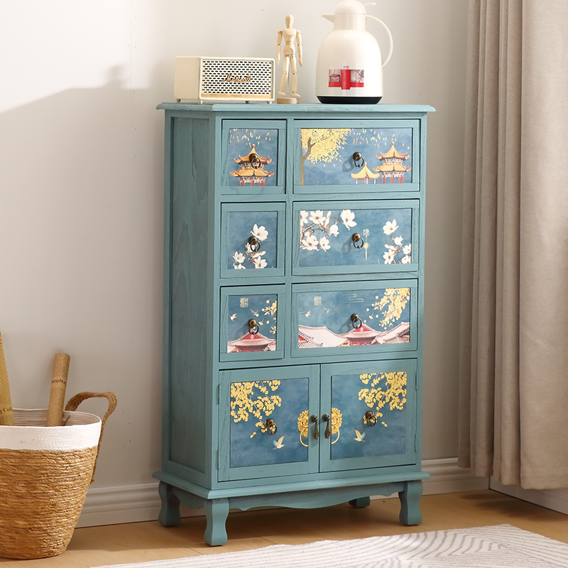 단단한 목재 보관 캐비닛, 다층 레트로 거실 침대 옆  - Drawer Organizer Bamboo 리뷰 및 가격