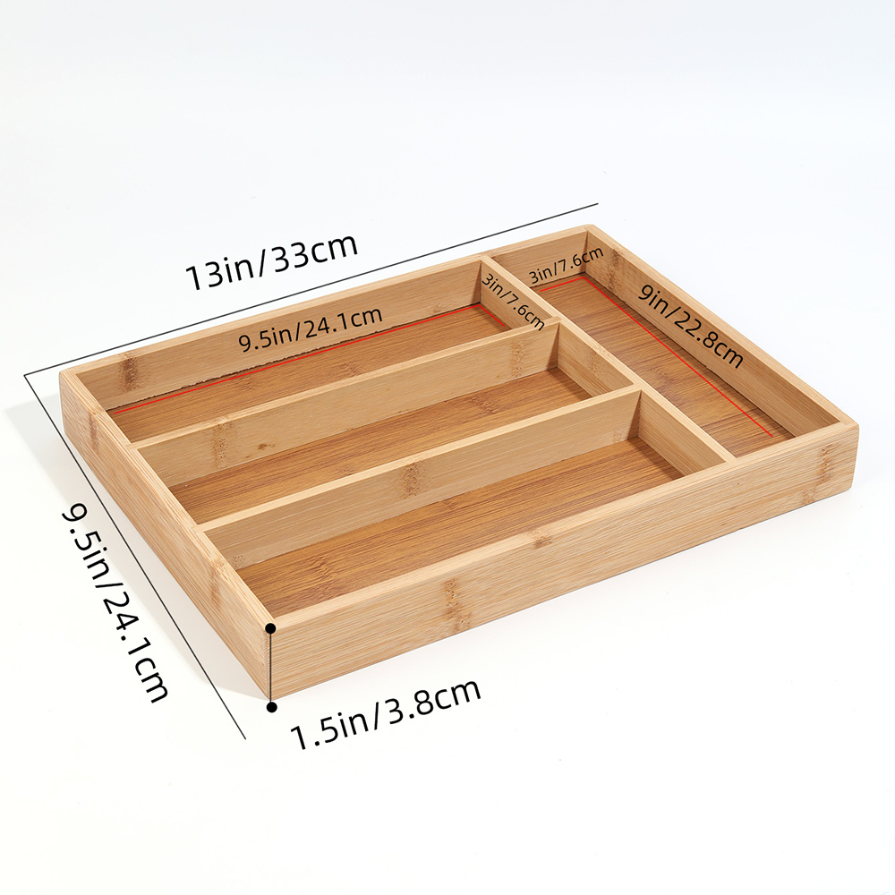 대나무 칼 붙이 분할 보관함 랙 깔끔하고 우아한 주방  - Drawer Organizer Bamboo 리뷰 및 가격