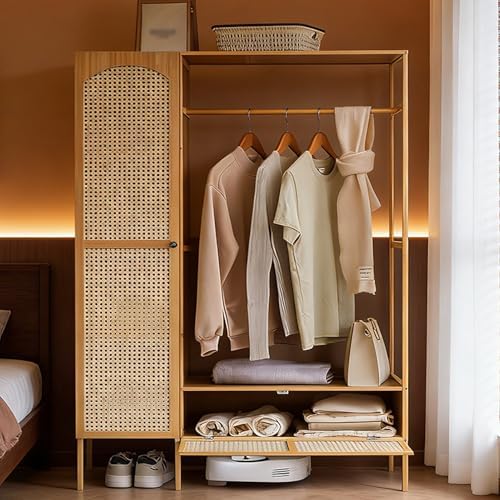 미니멀리스트 대나무 프리 스탠딩 옷걸이, 라탄 도어 및 - Drawer Organizer Bamboo 리뷰 및 가격
