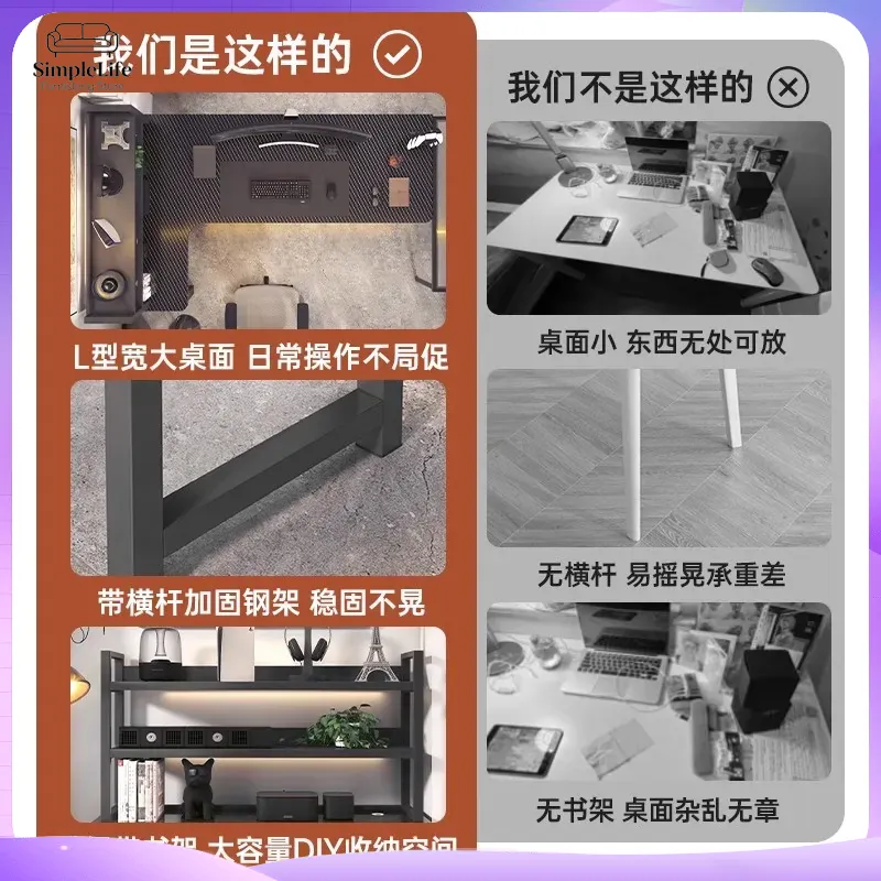 코너 게이밍 책상 컴퓨터 책상 PC 노트북용 인체공학적 - Desk Setup Dual Monitor 리뷰 및 가격