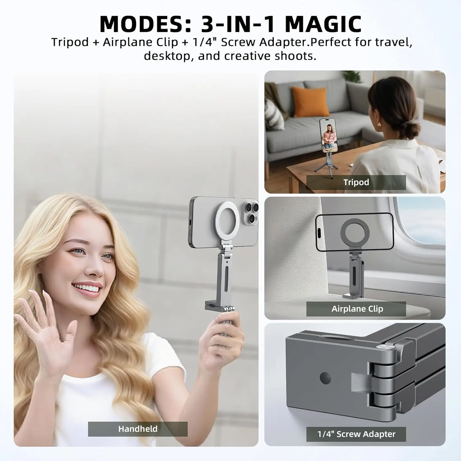 자석식 셀카폰 홀더 여행 필수품 자유로운 회전 핸즈프리 - Desk Setup Essentials 리뷰 및 가격