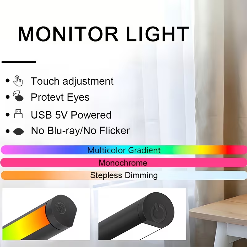 5V USB LED 스크린 걸이형 데스크 라이트, 눈  - Led Desk Light Usb 리뷰 및 가격