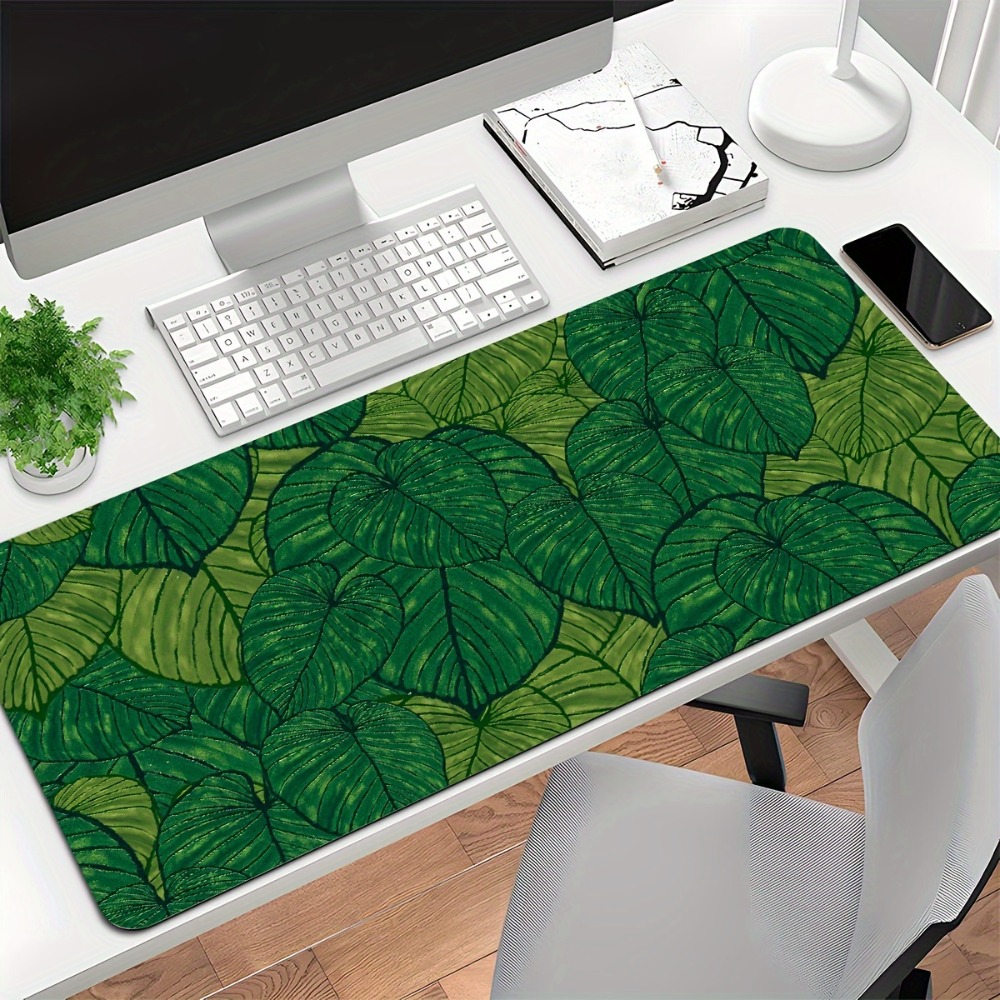 열대 녹색 잎 모양 확장형 마우스 패드, 말레이 호랑이 - Desk Setup With Plants 리뷰 및 가격