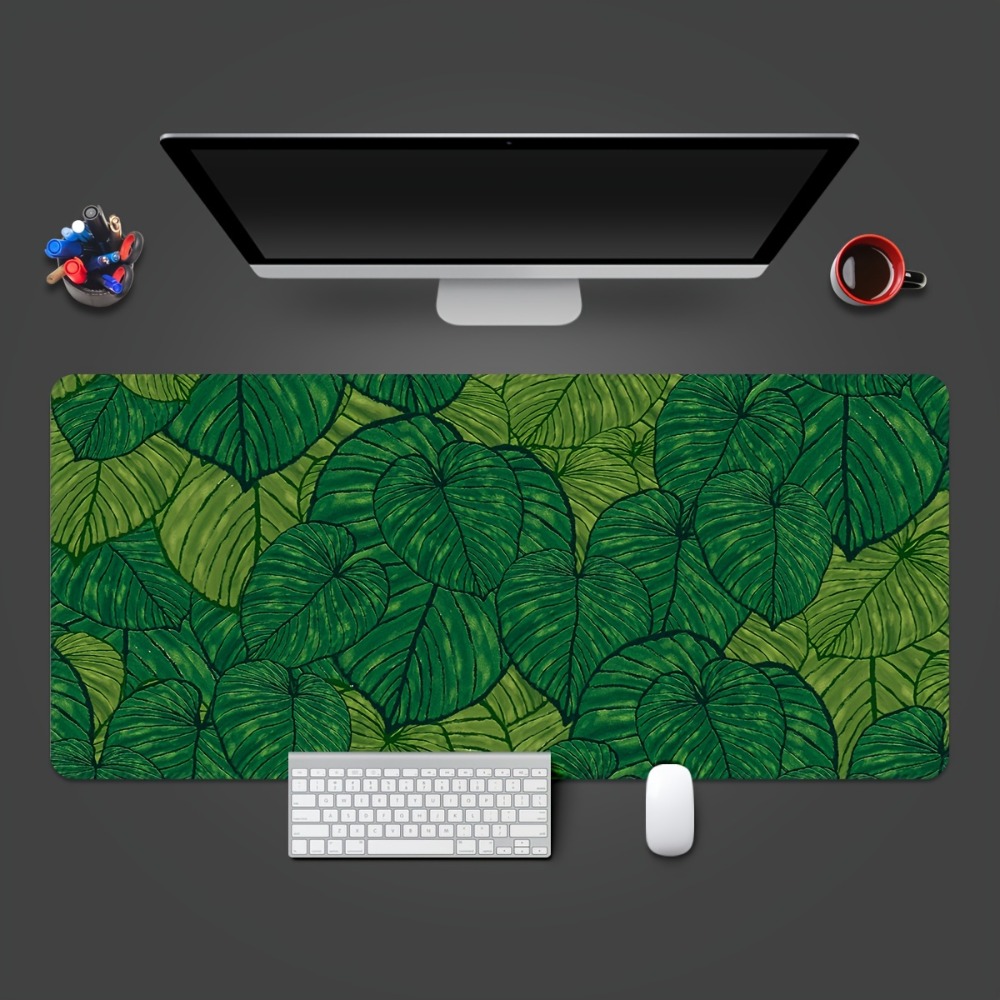 열대 녹색 잎 모양 확장형 마우스 패드, 말레이 호랑이 - Desk Setup With Plants 리뷰 및 가격