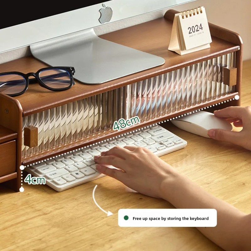 ‌ 서랍이 있는 모니터 스탠드 - 조절 가능한 컴퓨터  - Drawer Organizer Bamboo 리뷰 및 가격