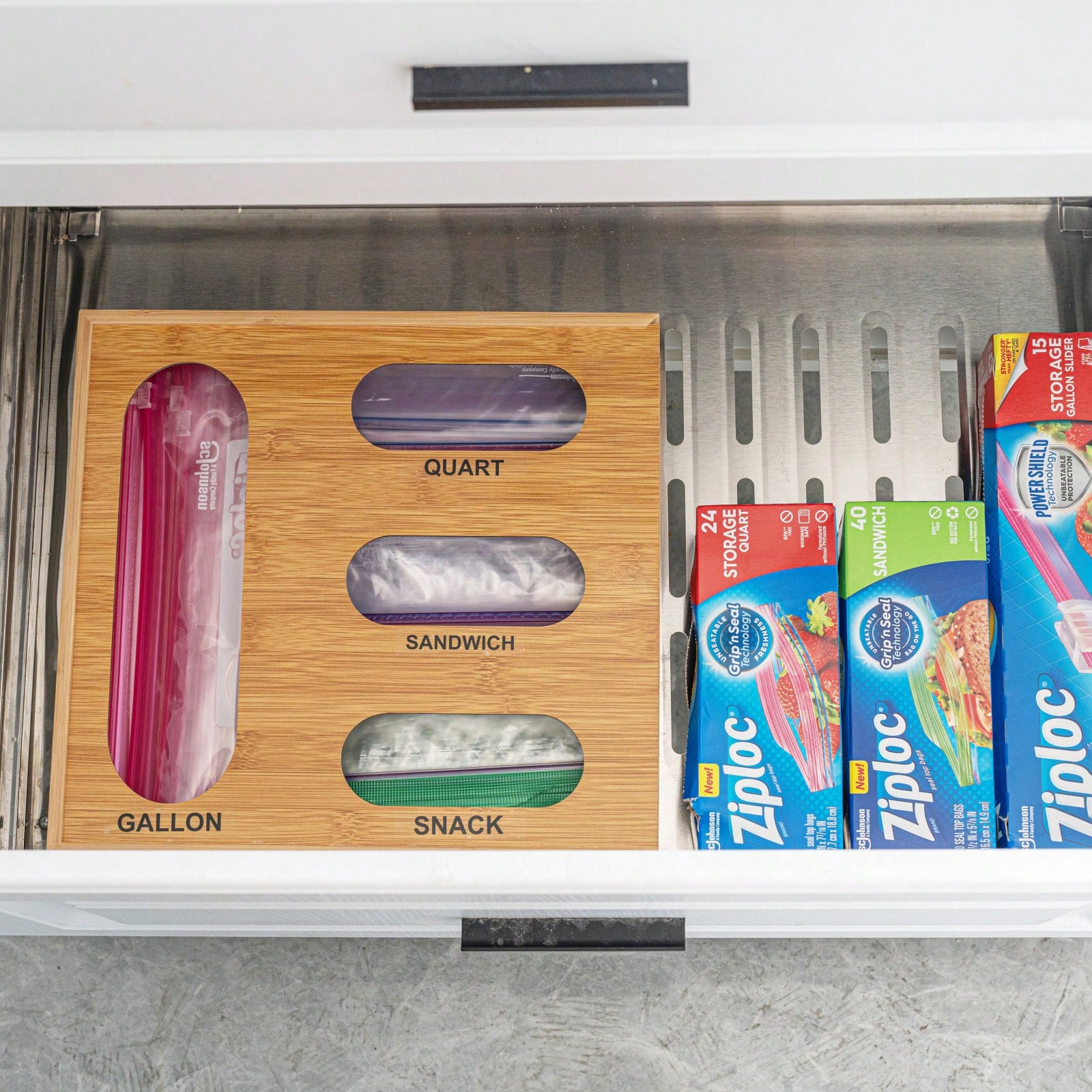 대나무 지퍼백 정리함, 친환경 주방 서랍 정리함, 슬라 - Drawer Organizer Bamboo 리뷰 및 가격