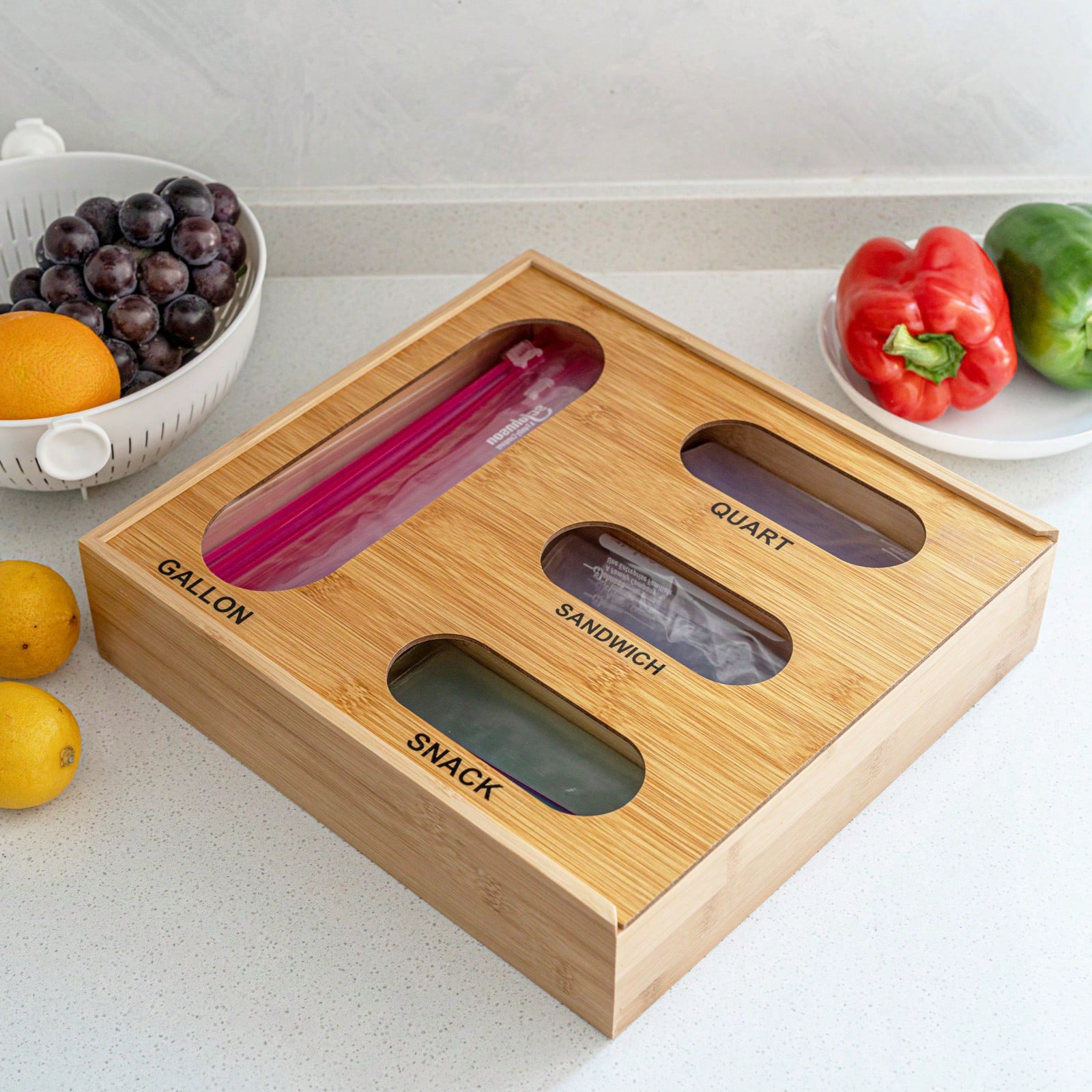 대나무 지퍼백 정리함, 친환경 주방 서랍 정리함, 슬라 - Drawer Organizer Bamboo 리뷰 및 가격
