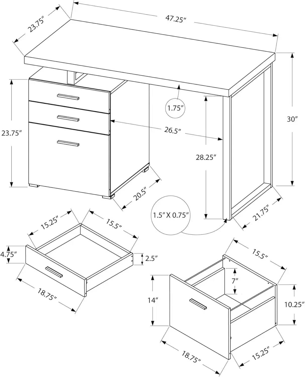파일 캐비닛이 있는 컴퓨터 책상 - 왼쪽 또는 오른쪽  - L Shaped Desk Setup 리뷰 및 가격