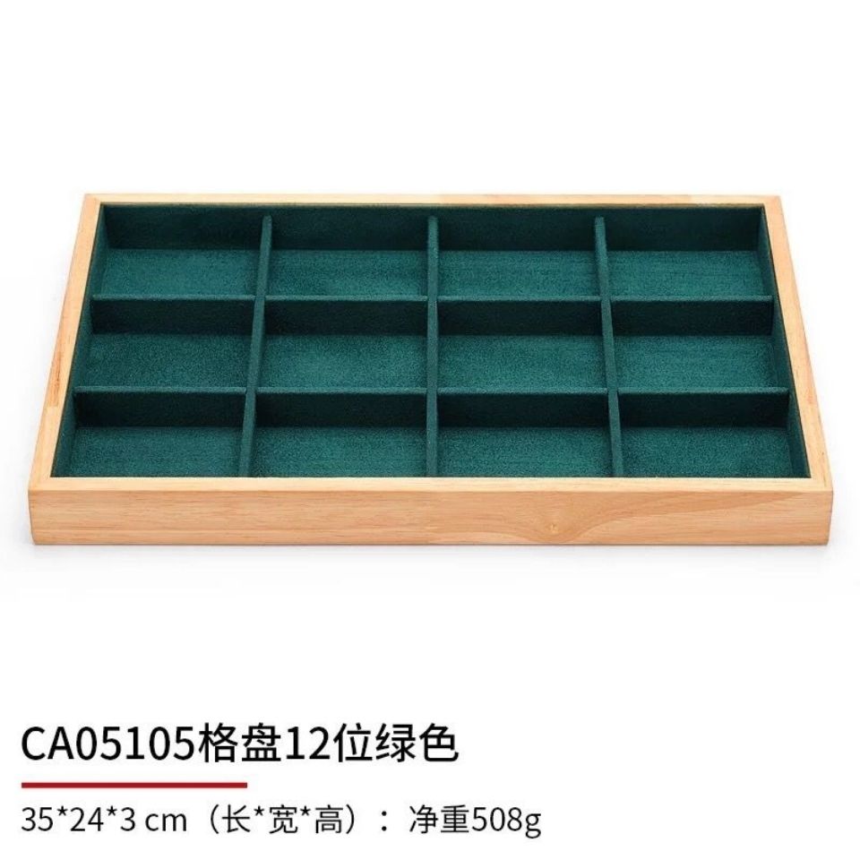 짙은 녹색 벨벳 대나무 보석 디스플레이 트레이 링 귀걸 - Drawer Organizer Bamboo 리뷰 및 가격