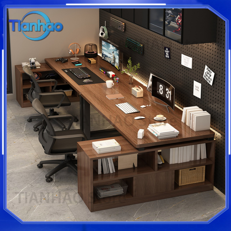 L자형 게이밍 책상, 듀얼 모니터 설치용 책장 포함,  - Desk Setup Dual Monitor 리뷰 및 가격
