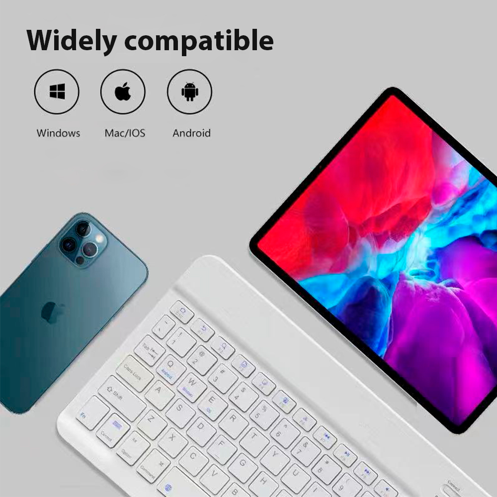 블루투스 무선 키보드 범용 휴대 전화 태블릿 키보드 및 - Desk Setup Ipad 리뷰 및 가격