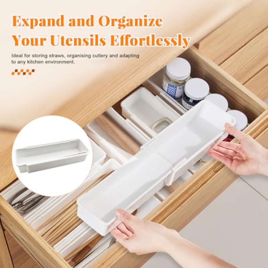 깊은 서랍용 확장형 서랍 정리함, 주방용품, 조리 도구 - Drawer Organizer Bamboo 리뷰 및 가격