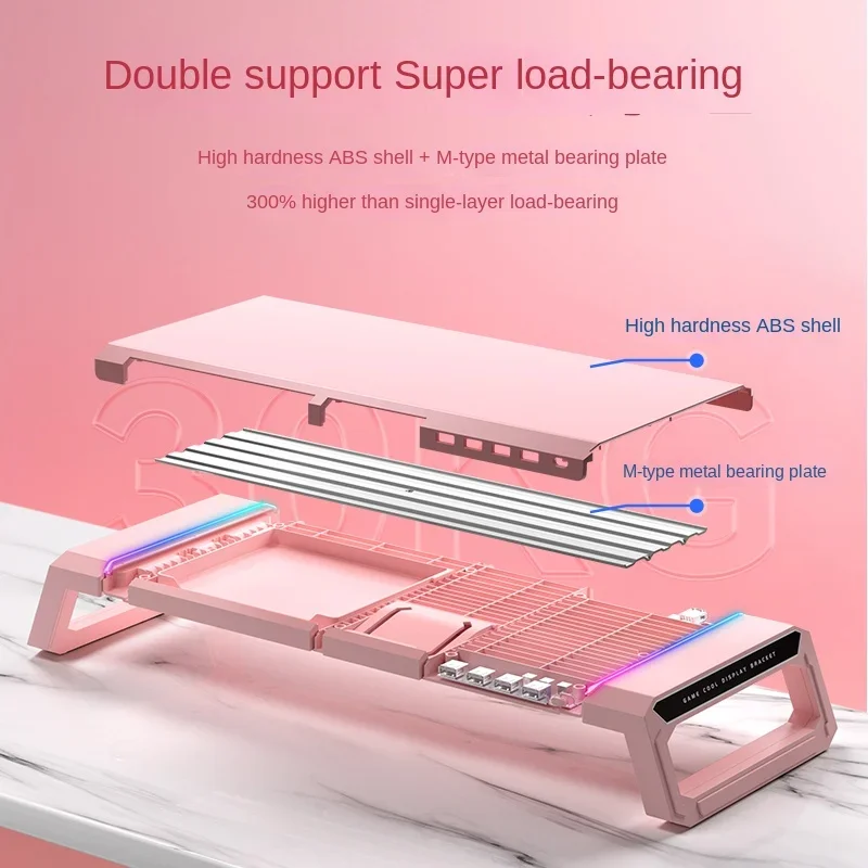 USB 핑크 노트북 테이블, 인기 컴퓨터 모니터 스탠드 - L Shaped Desk Setup 리뷰 및 가격