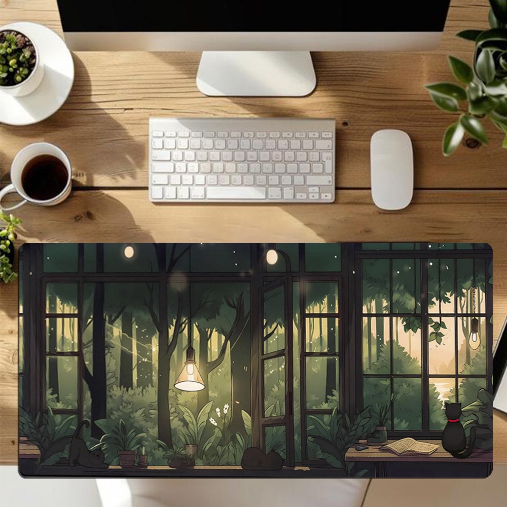 귀여운 로피 데스크 매트 - 녹색 식물 마우스 패드 - - Desk Setup With Plants 리뷰 및 가격