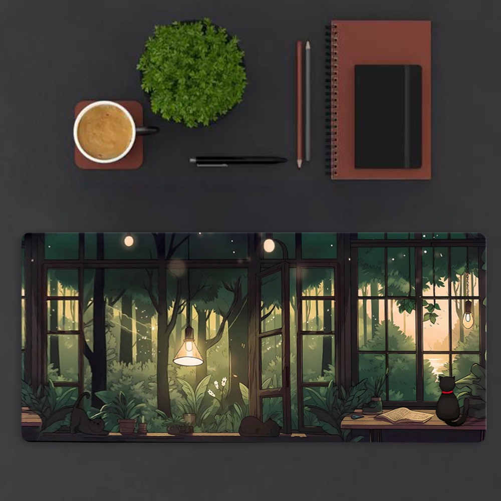 귀여운 로피 데스크 매트 - 녹색 식물 마우스 패드 - - Desk Setup With Plants 리뷰 및 가격