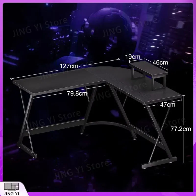 모니터 스탠드가 있는 L자형 게이밍 책상 127x127 - L Shaped Desk Setup 리뷰 및 가격
