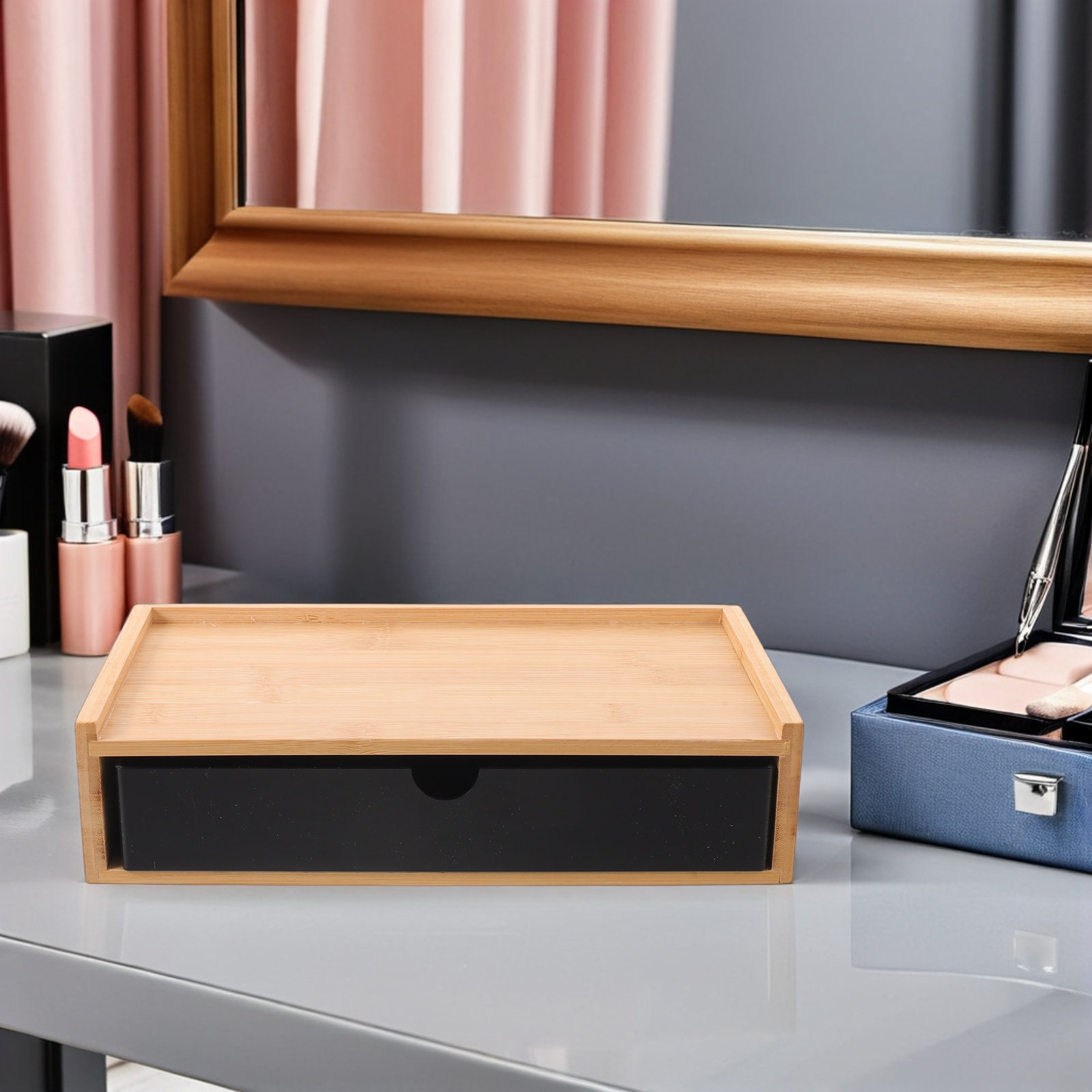 대나무 책상 정리함 블랙 데스크탑 수납함 서랍 소형 수 - Drawer Organizer Bamboo 리뷰 및 가격