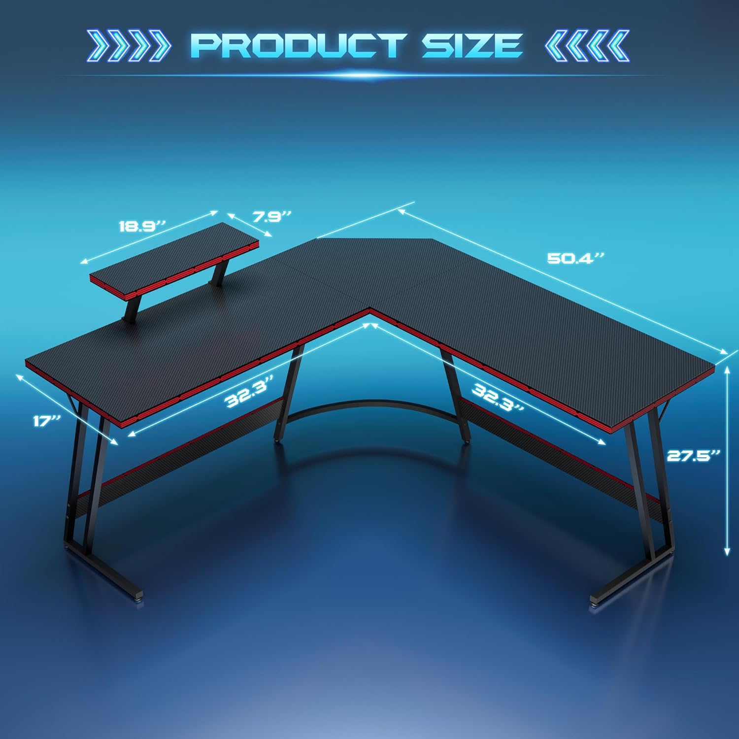 L자형 조절 가능 게이밍 책상, 대형 모니터 받침대용  - L Shaped Desk Setup 리뷰 및 가격