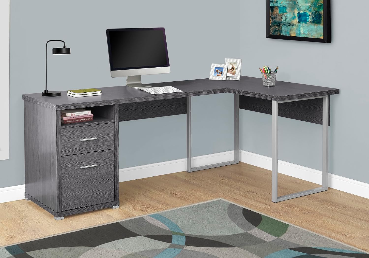 I 7257 컴퓨터 책상, 홈 오피스, 코너, 좌우 세 - L Shaped Desk Setup 리뷰 및 가격