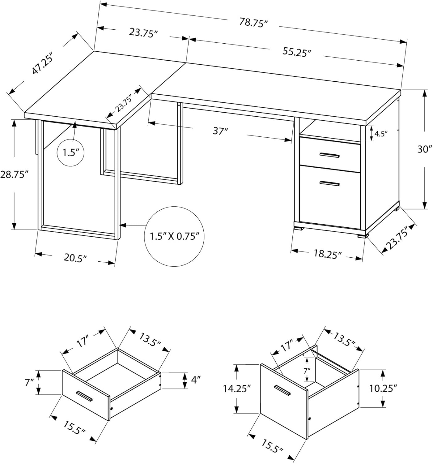 I 7257 컴퓨터 책상, 홈 오피스, 코너, 좌우 세 - L Shaped Desk Setup 리뷰 및 가격