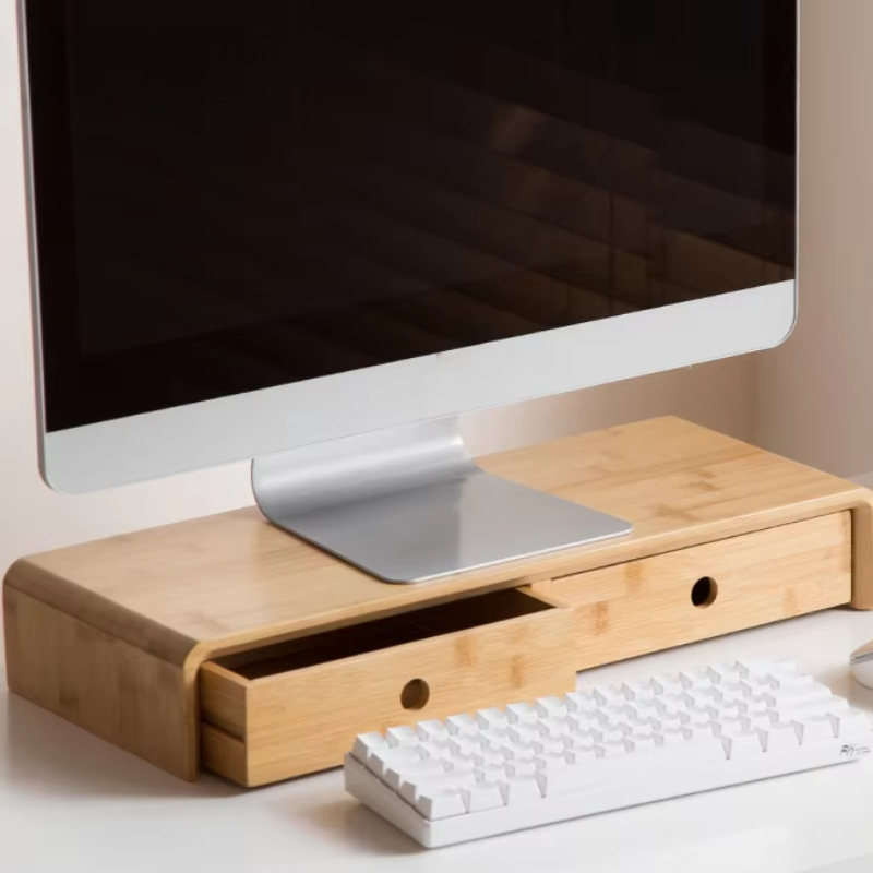 대나무 노트북 모니터 받침대 친환경 데스크탑 정리함 서 - Desk Room Setup 리뷰 및 가격