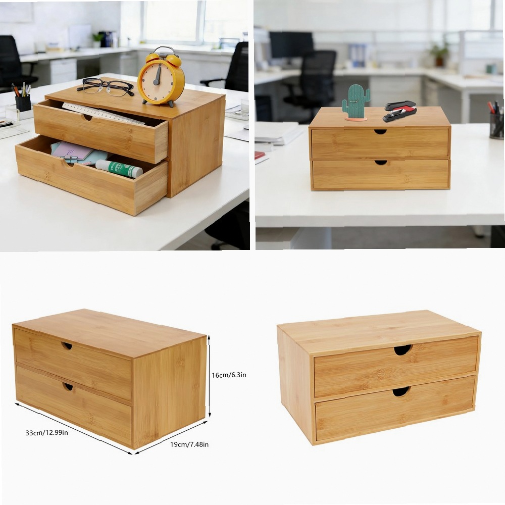 데스크 오거나이저, 2단 서랍 사무용품 보관함, 부드러 - Drawer Organizer Bamboo 리뷰 및 가격