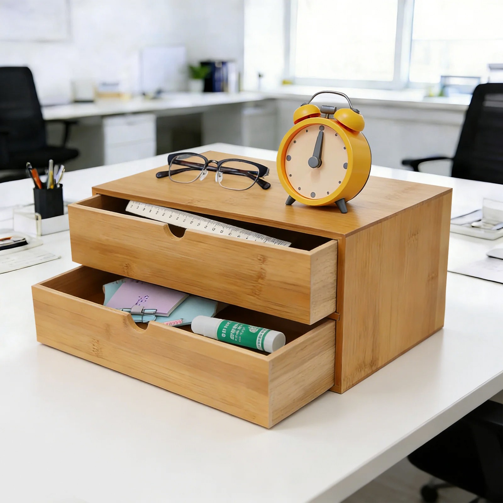데스크 오거나이저, 2단 서랍 사무용품 보관함, 부드러 - Drawer Organizer Bamboo 리뷰 및 가격